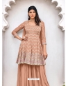 Light Beige Heavy Designer Wedding Heavy Blooming Georgette Salwar Suit