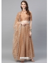 Camel Designer Wedding Wear Soft Net Lehenga Choli