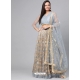 Silver Designer Wedding Wear Soft Net Lehenga Choli