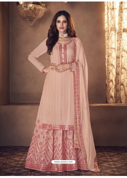 Dusty Pink Heavy Designer Wedding Real Georgette Salwar Suit