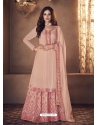 Dusty Pink Heavy Designer Wedding Real Georgette Salwar Suit