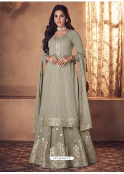 Olive Green Heavy Designer Wedding Real Georgette Salwar Suit