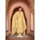 Cream Designer Party Wear Cotton Silk Salwar Suit