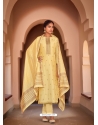 Cream Designer Party Wear Cotton Silk Salwar Suit