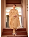 Light Beige Designer Party Wear Cotton Silk Salwar Suit