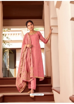 Pink Designer Party Wear Cotton Silk Salwar Suit