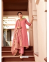 Pink Designer Party Wear Cotton Silk Salwar Suit