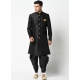 Black Exclusive Readymade Indo-Western Dhoti Style Kurta Pajama