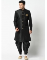 Black Exclusive Readymade Indo-Western Dhoti Style Kurta Pajama