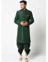 Dark Green Exclusive Readymade Indo-Western Dhoti Style Kurta Pajama