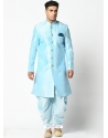 Sky Blue Exclusive Readymade Indo-Western Dhoti Style Kurta Pajama