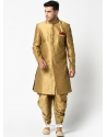 Gold Exclusive Readymade Indo-Western Dhoti Style Kurta Pajama