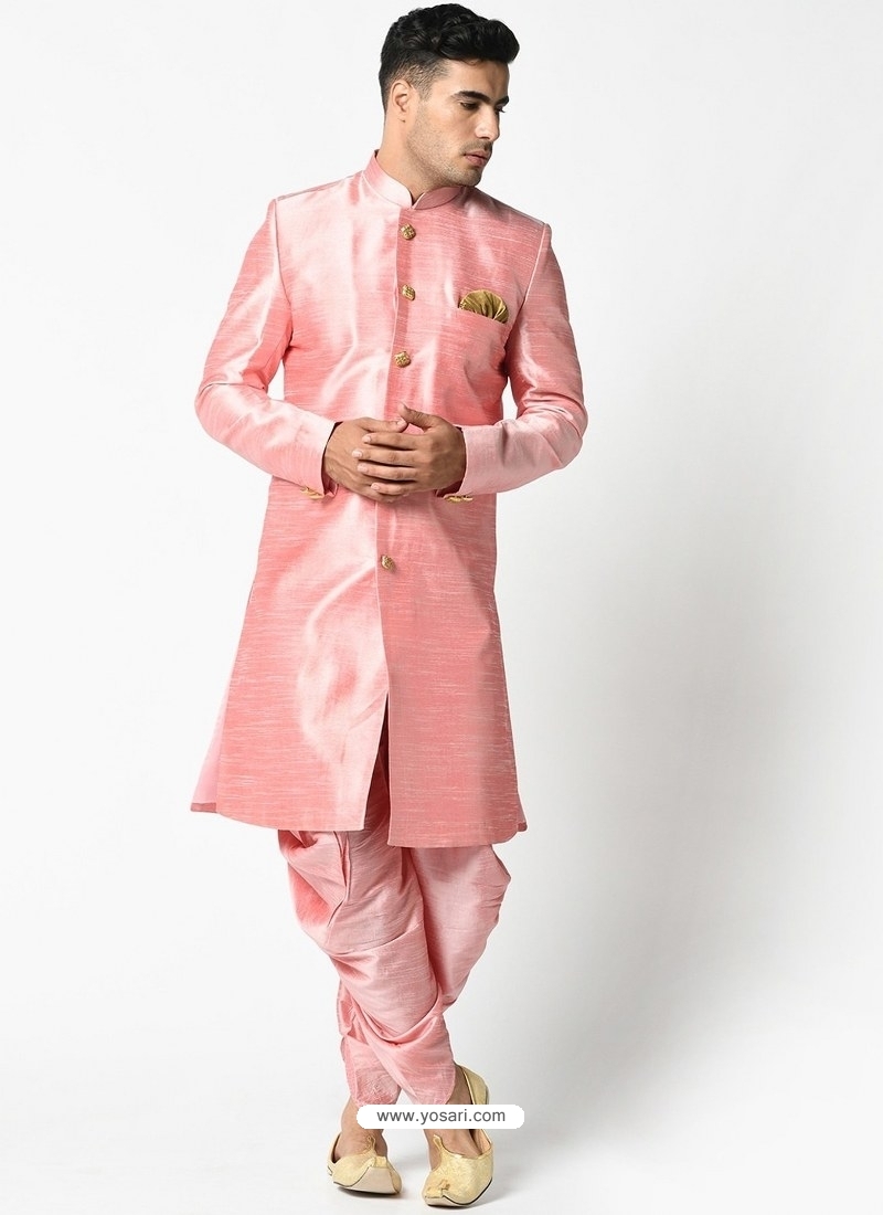 Pink Exclusive Readymade Indo-Western Dhoti Style Kurta Pajama