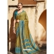 Green Designer Party Wear Silk Sari