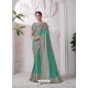 Aqua Mint Designer Wedding Wear Viscose Silk Sari
