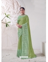 Green Designer Wedding Wear Viscose Silk Sari