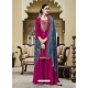 Medium Violet Pure Viscose Russian Silk Jacquard Designer Salwar Suit