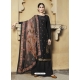 Black Pure Viscose Russian Silk Jacquard Designer Salwar Suit