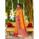 Mustard Designer Wedding Wear Soft Silk Sari
