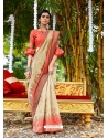 Gold Designer Wedding Wear Soft Silk Sari