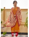 Mustard Designer Cotton Satin Salwar Suit