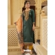 Dark Green Designer Cotton Satin Salwar Suit