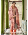Taupe Designer Cotton Satin Salwar Suit