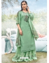 Aqua Mint Readymade Designer Cotton Salwar Suit