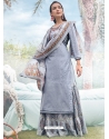 Grey Readymade Designer Cotton Salwar Suit