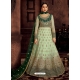 Sea Green Designer Embroidered Gown Style Anarkali Suit