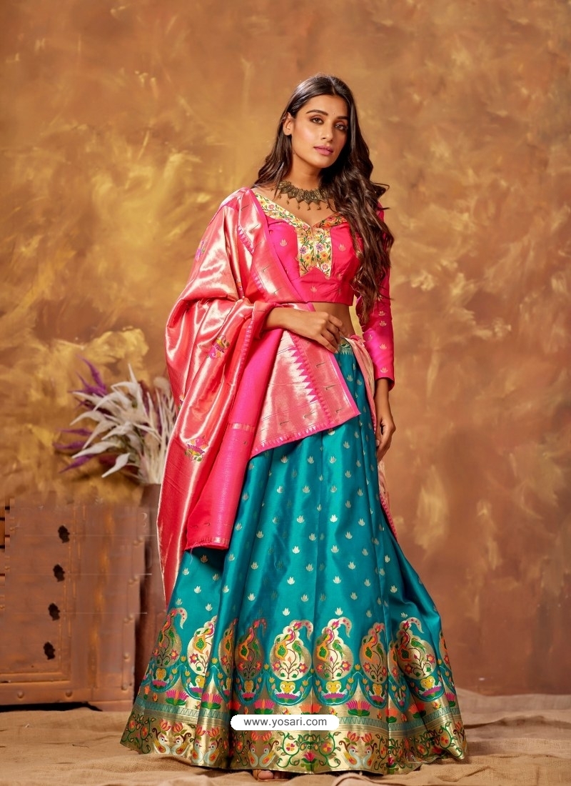 Buy Blue Designer Wedding Wear Silk Lehenga Choli | Wedding ...