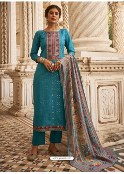 Blue Designer Sequence Embroidered Salwar Suit