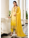 Yellow Designer Wedding Palazzo Salwar Suit