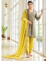 Yellow Designer Wedding Palazzo Salwar Suit