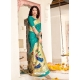 Aqua Mint Designer Wedding Wear Banarasi Soft Silk Sari