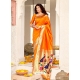 Orange Designer Wedding Wear Banarasi Soft Silk Sari