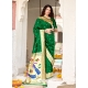 Forest Green Designer Wedding Wear Banarasi Soft Silk Sari