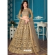 Taupe Designer Wedding Wear Net Lehenga Choli