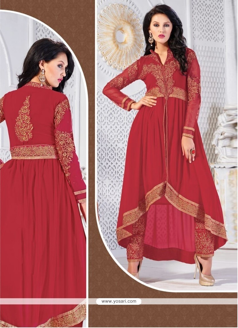 Shop online Lovable Georgette Zari Work Designer Salwar Suit