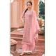 Baby Pink Designer Faux Georgette Embroidered Salwar Suit