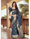Pigeon Designer Party Wear Silk Sari