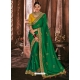 Forest Green Designer Wedding Wear Silk Sari
