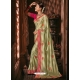 Olive Green Designer Wedding Wear Silk Sari