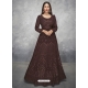 Deep Wine Designer Party Wear Real Georgette Anarkali Suit