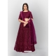 Purple Designer Wedding Wear Soft Net Lehenga Choli