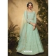 Sea Green Designer Party Wear Net Anarkali Suit