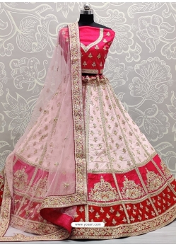 Baby Pink Designer Bridal Wear Lehenga Choli