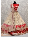 Cream Designer Bridal Wear Lehenga Choli