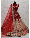 Maroon Designer Bridal Wear Lehenga Choli