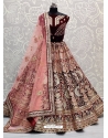 Maroon Designer Bridal Wear Lehenga Choli